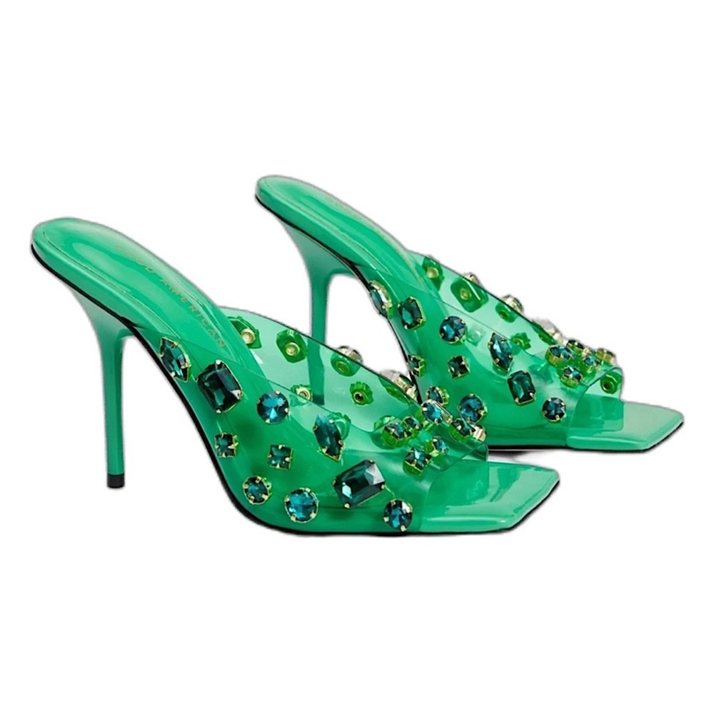 Good American Diamonds Forever Mule in Summer Green - NIB!